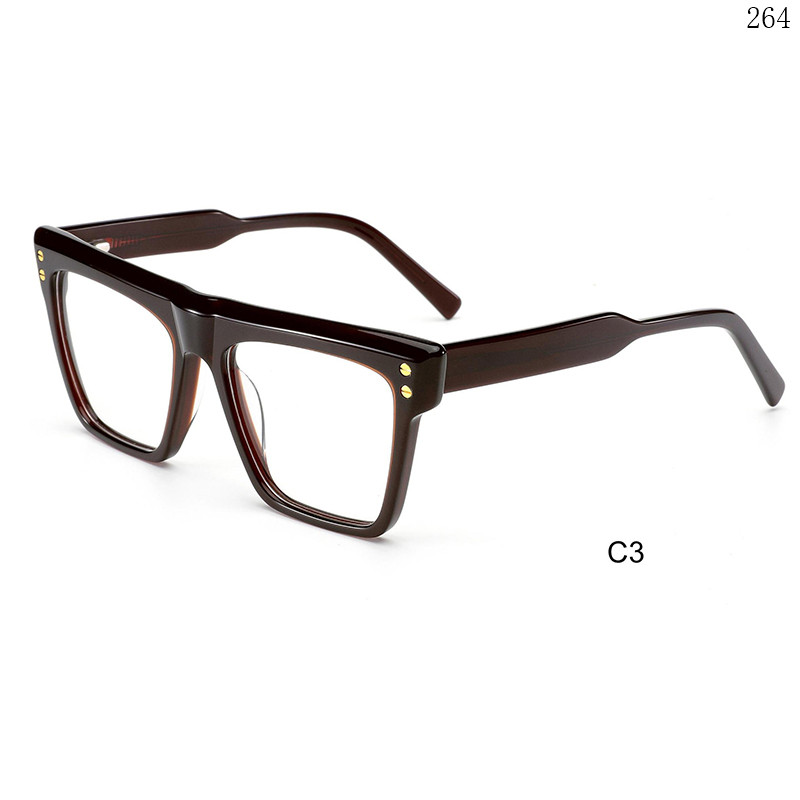 Dachuan Optical H2802 China Supplier Good Quality Acetate Optical Glasses Armações Ópticas with Flat Top Frame (8)